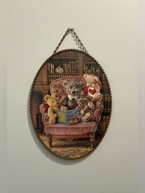 Replica Flue Cover Artwork Bears Story-time Print (by Kevin Roeckl) Three Bears
